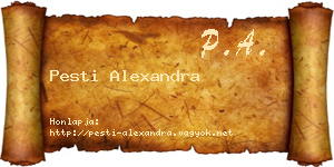 Pesti Alexandra névjegykártya